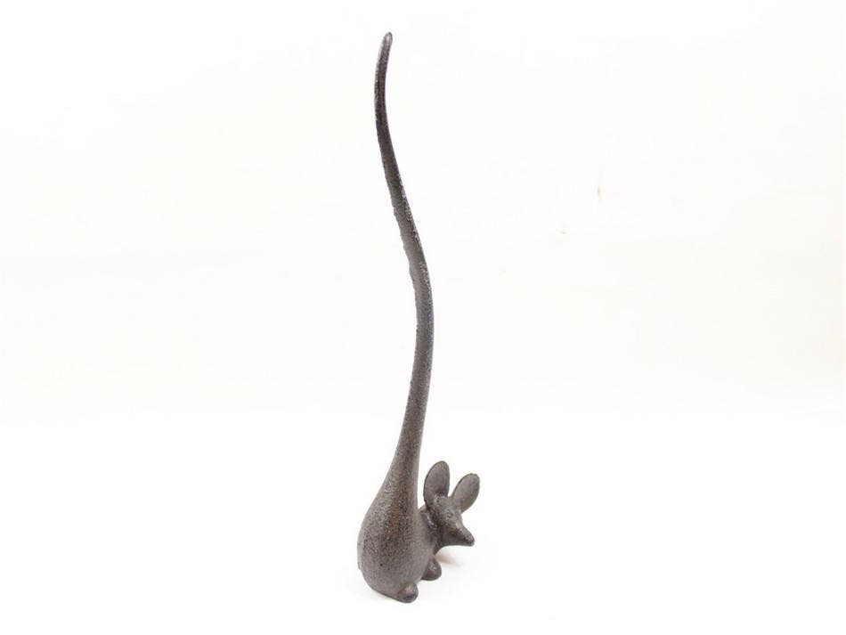 Cast Iron Mouse Extra Toilet Paper Stand 12"