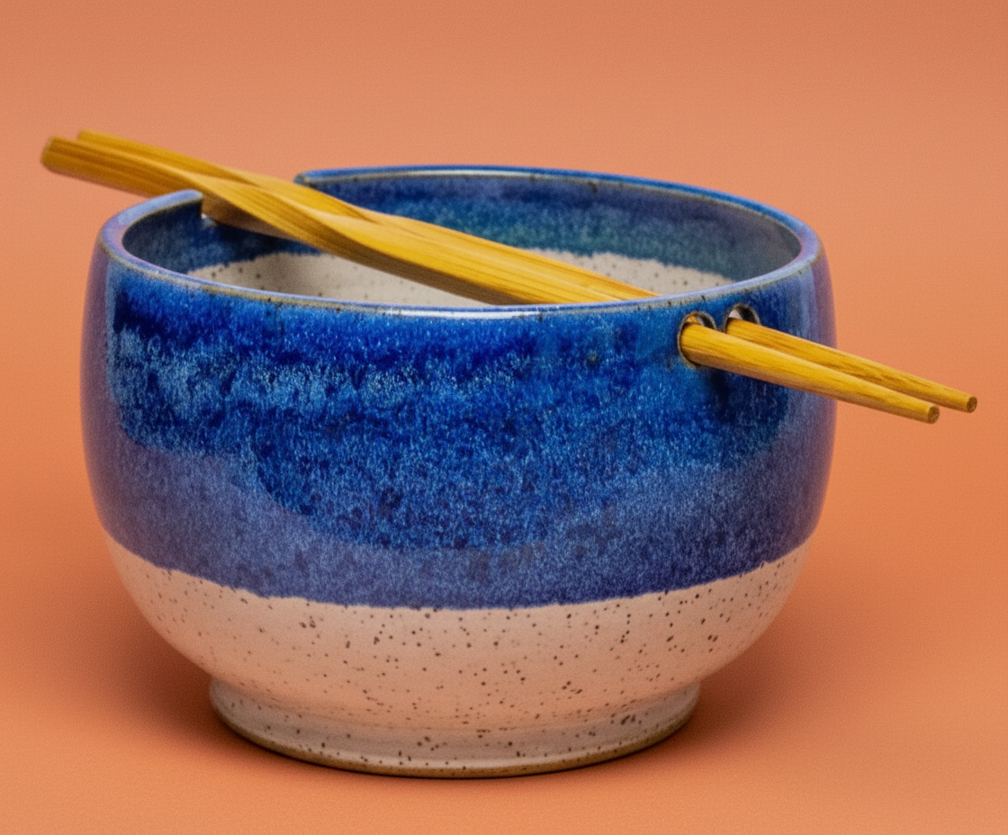 Rice/Noodle Bowl - Handmade Stoneware Clay