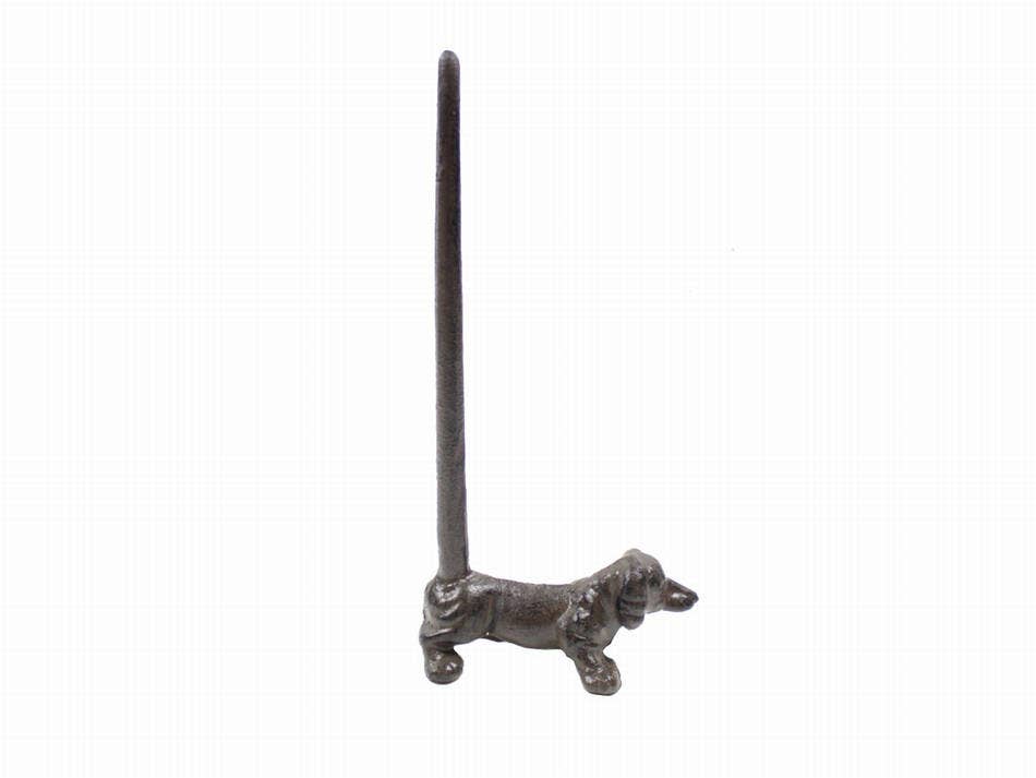 Cast Iron Dog Extra Toilet Paper Stand 12"